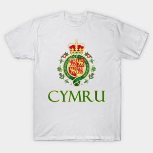 Wales - Coat of Arms Design (Welsh Text) T-Shirt